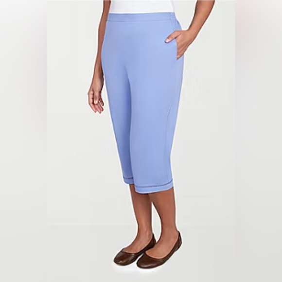 Alfred Dunner Santa Fe Women’s Stretch Fabric Straight Fit Iris Size 12 New - Picture 14 of 15